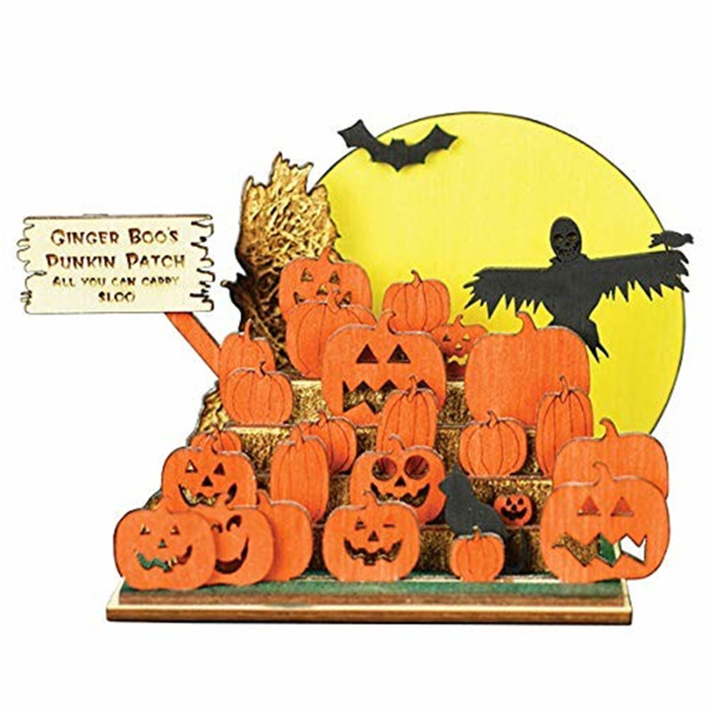 Ornement figurine suspendu hanté citrouilles