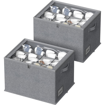 2-pack Closet Shoe Organizers Grey