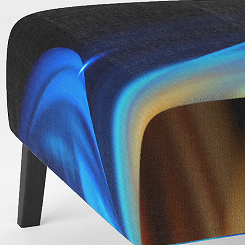 Brechta Vibrant Curve Design II - Velvet Upholstered Modern Slipper Chair, Black/Blue/Red