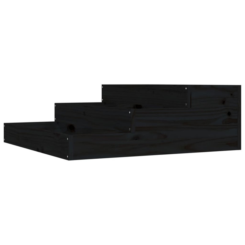 Anneclaar Self-Watering Wood Raised Garden Bed, 27cm H x 78cm W x 78cm D, Black