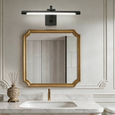 Éclairage à DEL pour meuble-lavabo à DEL avec conception rotative à 330 °, éclairage lumineux de 15 W et 6 000 K, barre IP44 imperméable pour éclairage en miroir