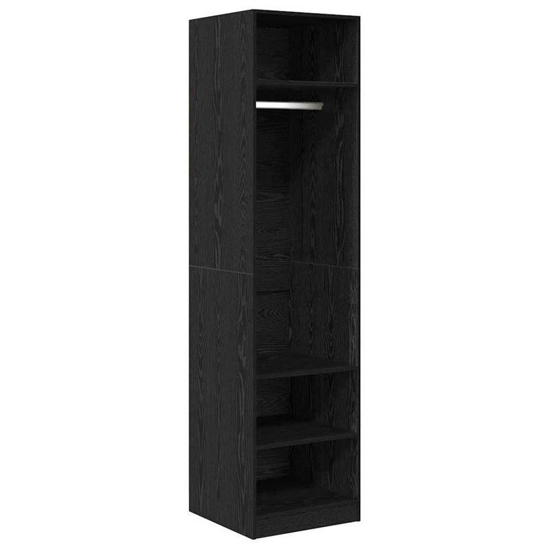 Engineered Wood Wardrobe, Black Oak