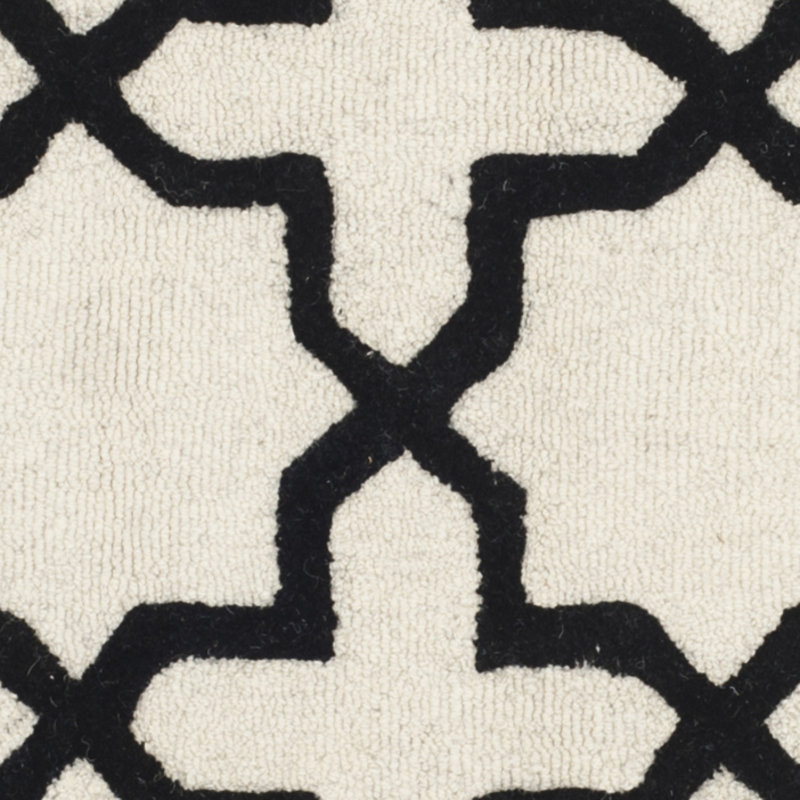 Cannen Hand Tufted Wool Geometric Rug, Rectangle 2'6" x 4'