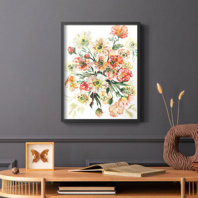 «Islandais Poppies I», reproduction encadrée - bois massif