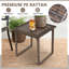 Ensemble de 2 tables d'appoint carrées en résine tressée pour l'extérieur, avec revêtement en rotin PE.-1830629668