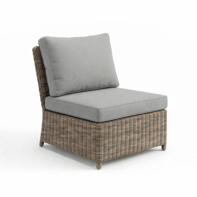 Martha Stewart Lily Pond All-Weather Patio Armless Center Seat With Cushions