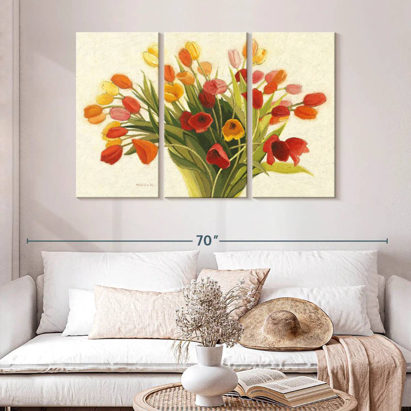 Harnek tulipes printanières parfumées, H 32 po x l 50 po