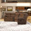 Canapé modulaire inclinable manuel en faux cuir Manasas 3 pièces de 97,8 po de largeur-96677590