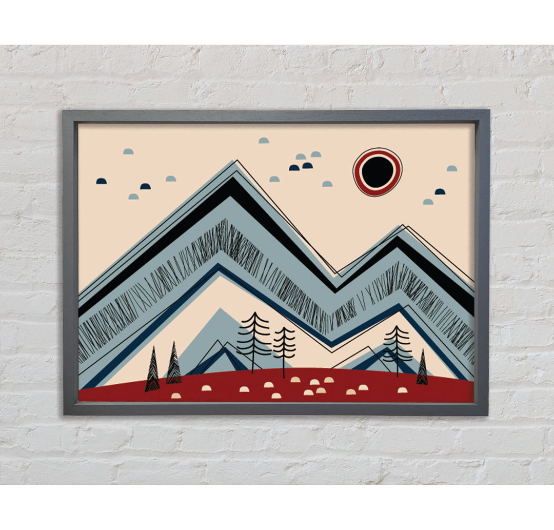 Triangle Mountain Sun Rise - Einzelbildrahmen Kunstdrucke auf Leinwand