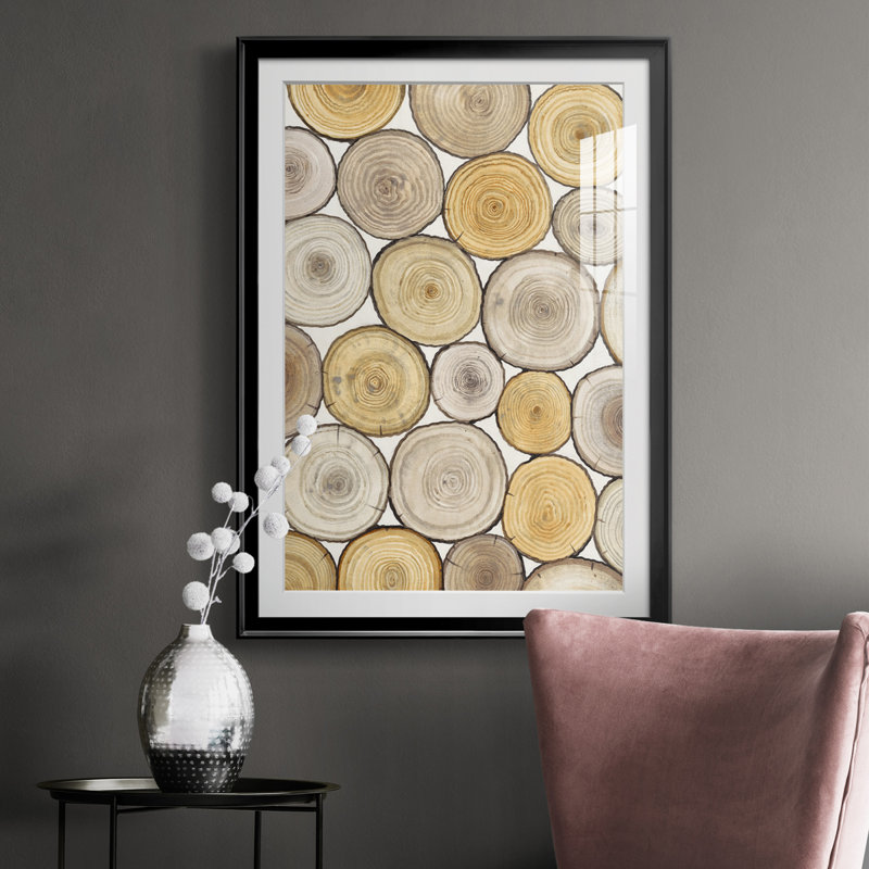 «Tree Ring Study II», reproduction encadrée de qualité supérieure - prête à être accrochée, H 42,5 po x l 30,5 po x P 1 po
