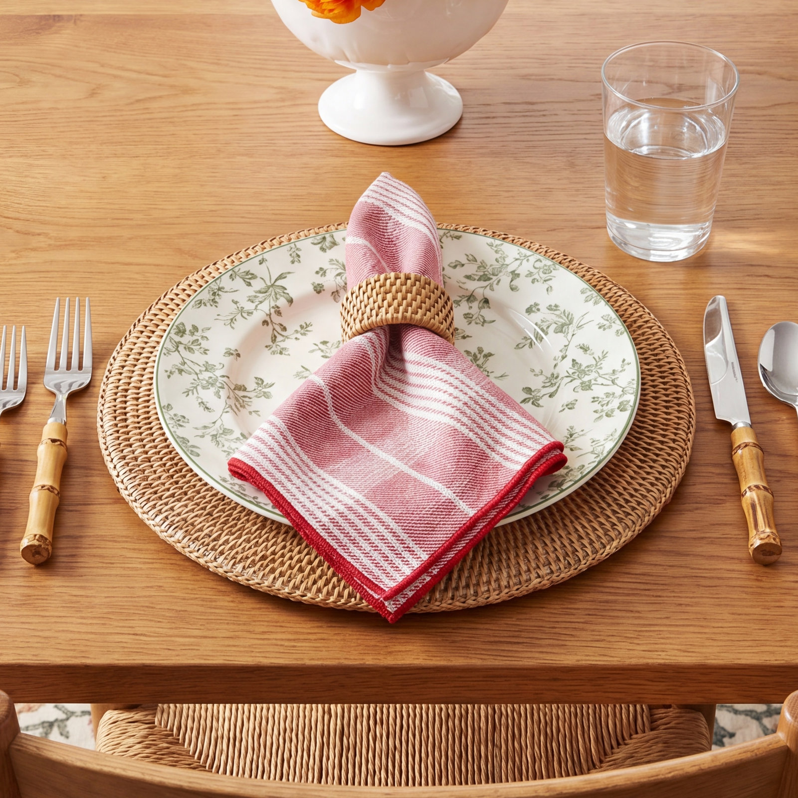 Carolina Reversible Napkin, Classic Red