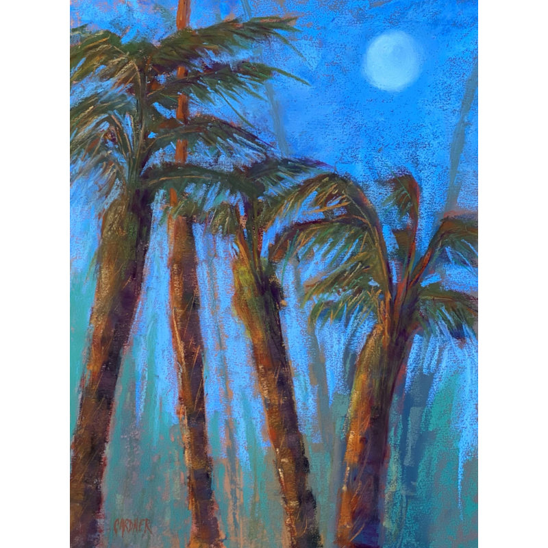 «Moondance» par Dina Gardner, H 21,25 po x l 17,25 po x P 0,88 po, Papier avec cadre noir, Blanc