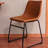 19'' H Faux Leather Upholstered Metal Side Chair-76223703-76223702