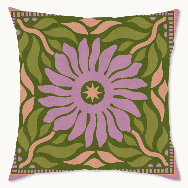 Housse de coussin géométrique en polyester