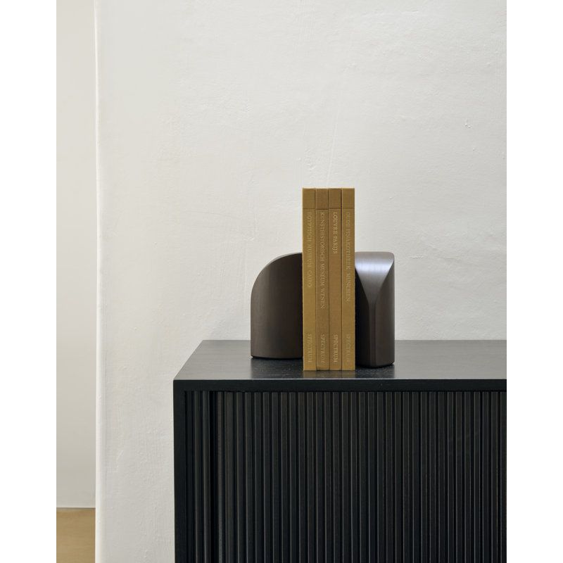 Pi Solid Wood Bookends, Walnut