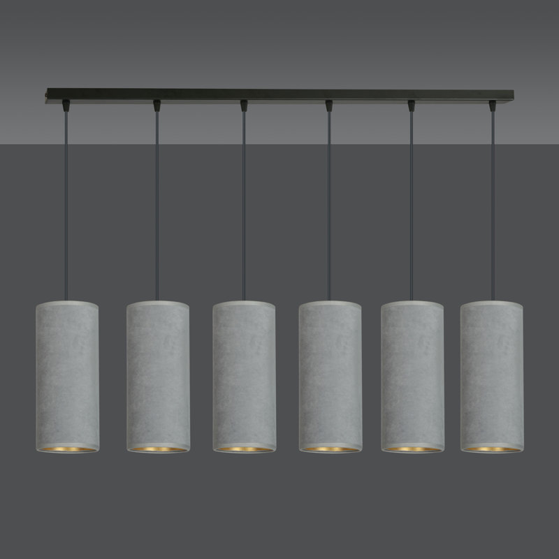 Ealidh 6 - Light Steel Kitchen Island Pendant, Grey