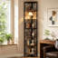 Bookcase with Black and 78.7 in, Storage, 12.1 Kg Product Weight, Slim Steel Frame, Metal Frame