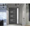 Porte d'entrée extérieure prémontée en PVC-U métal-plastique Manux 8933, gris anthracite, avec imposte latérale. Convient aux bureaux, aux commerces et aux habitations. Parfait pour l'entrée, les patios et les garages. 48 x 80 po (L 36 + 12 x H 80 po). Ouverture à gauche vers l'intérieur.