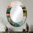 Green And Pink Transcending Reality - Modern Oval Wall Mirror-1979489390