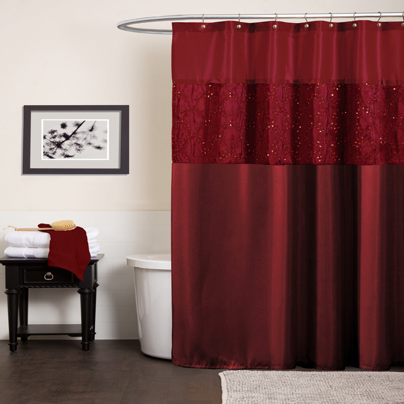 Maria Shower Curtain, Red