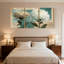 Plantes et fleurs, ensemble de 3 reproductions d'art sur toile-1335418450