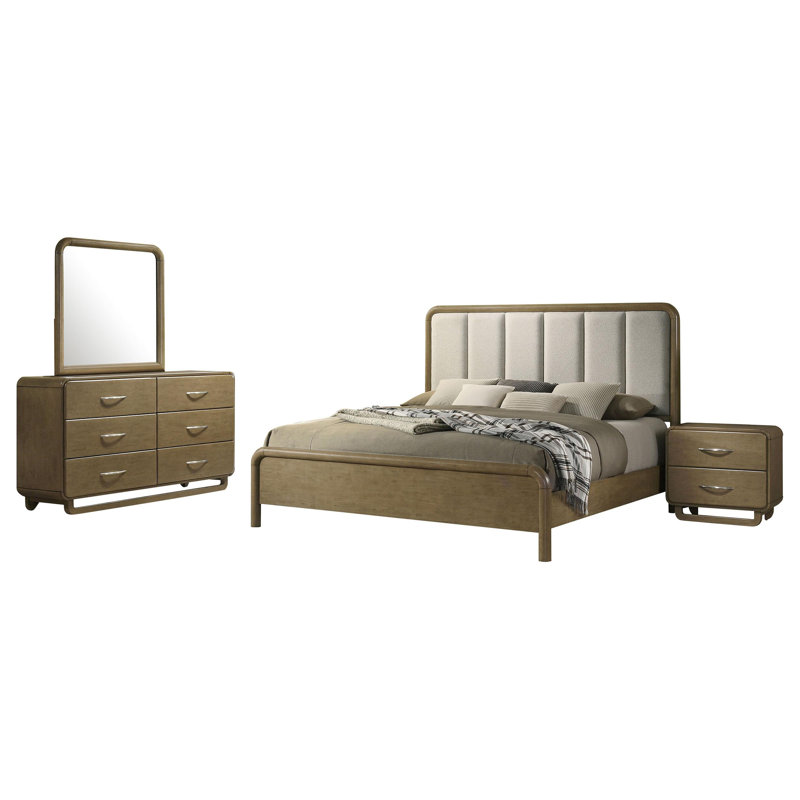 Ensemble de chambre avec grand lit 4 pièces Desiny Muscade, Queen