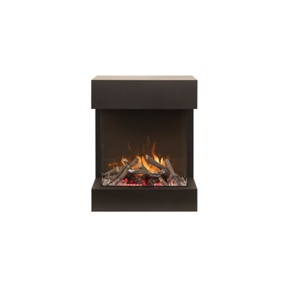 Amantii Freestand Cube Lumina WiFi Electric Fireplace with 3-Speed Flame Motor