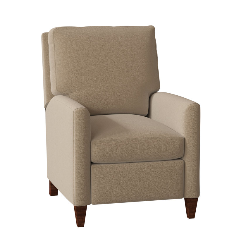 Charlotte Recliner, Power, Mahogany, Aline Light Gray Stonewash Genuine Leather