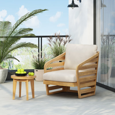 Fauteuil club avec coussins Ermadean