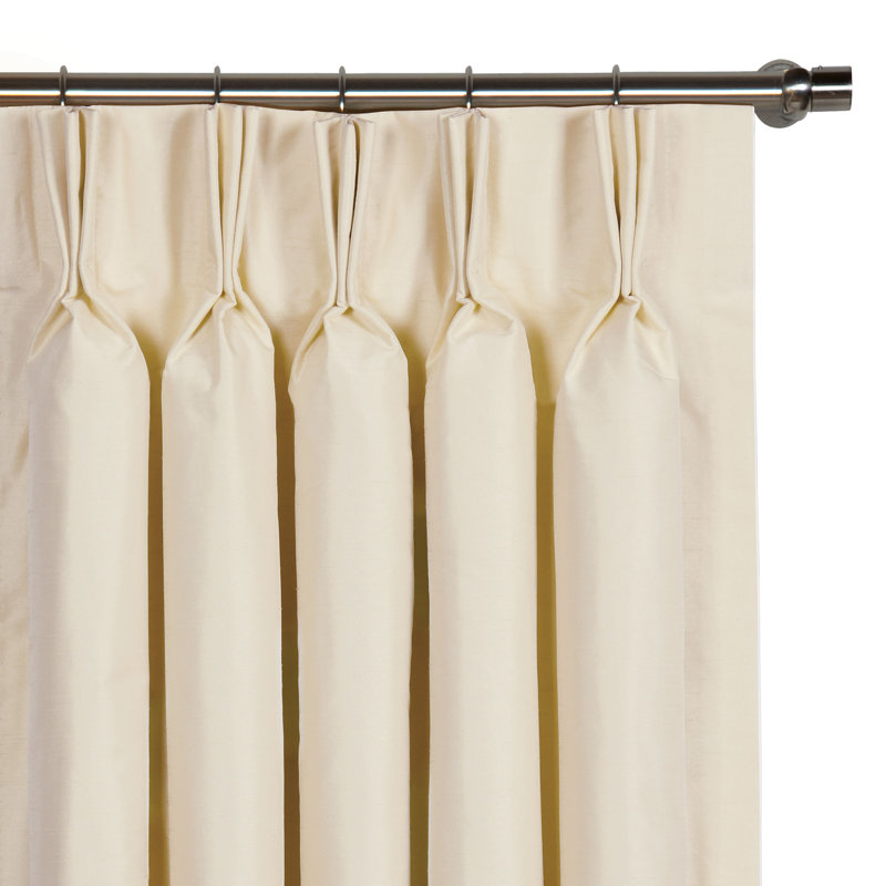 Edris Room Darkening Curtain, Ivory, 20" x 120"