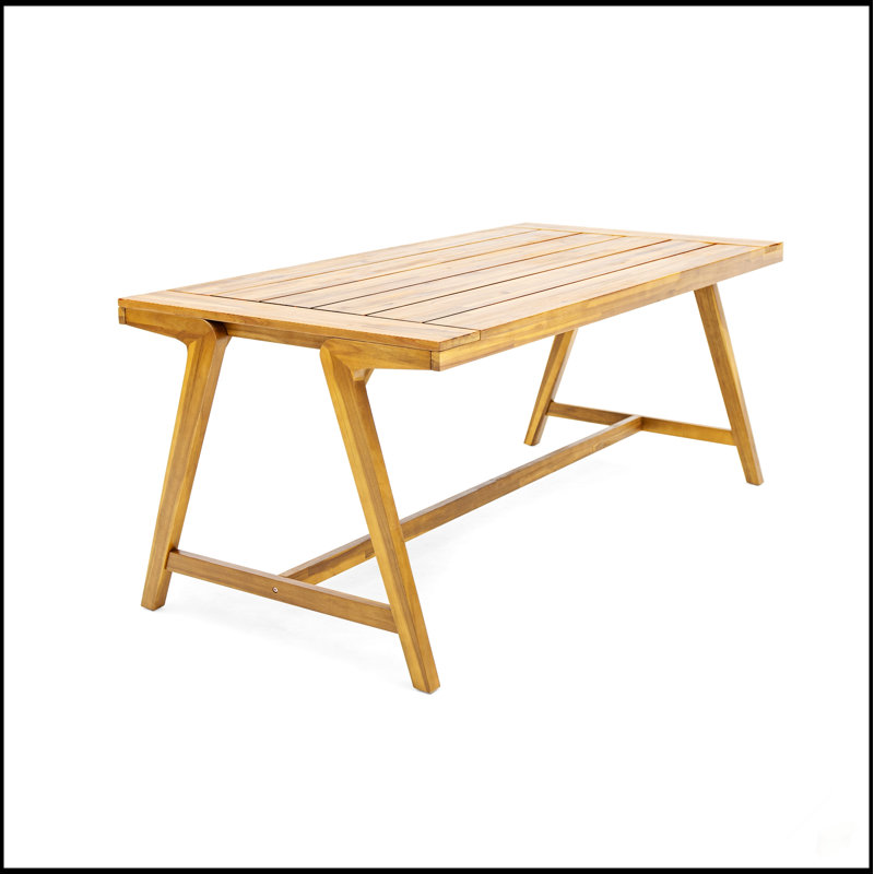 Table de salle à manger d'extérieur en bois d'acacia Modern
