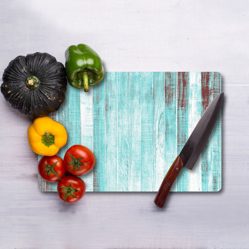 Premium Tempered Glass Cutting Board, 11.8 x 15.7 inches | Antibacterial, Easy Clean, Non-Slip Silicone Feet | 100% Durable Glass, Thickness: 0.16 inches | Ideal for Kitchen Prep, Safe & Stylish Cooking Solution