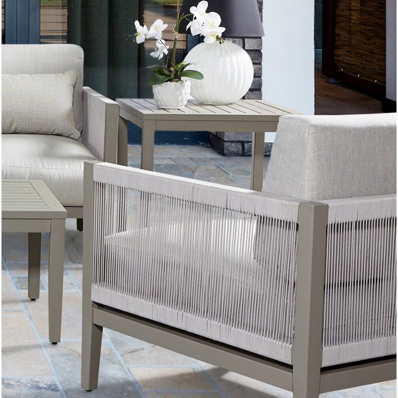 Table d'appoint en aluminium Tovias