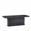 Table basse - plateau en chêne noir, pieds en métal noir - moderne-129581374
