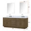 Ensemble de meuble-lavabo double en chêne l 84 po x P 22 po Abbey-104831153-112709774