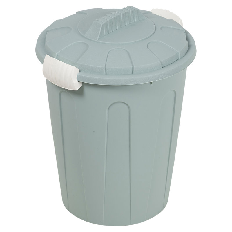 Horsten Plastic Manual Lift Kitchen Trash Can, 23 Litres, Teal