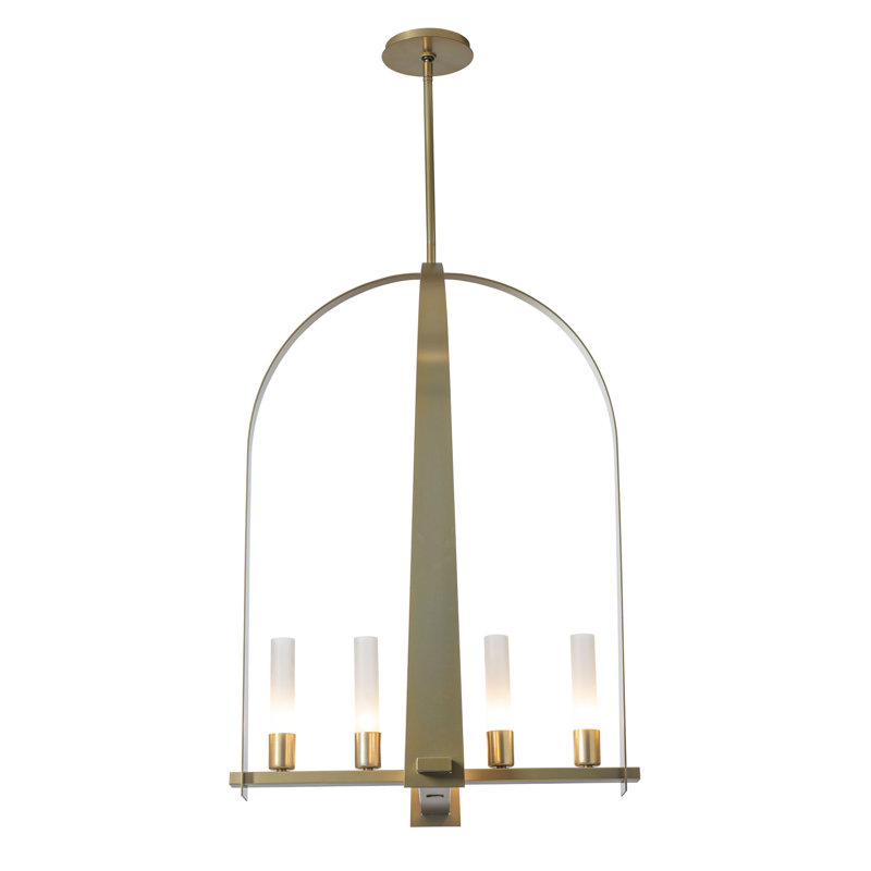 Triomphe 8 - Light Lantern Geometric Chandelier, Modern Brass