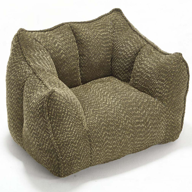 Fauteuil à billes en chenille, Vert olive