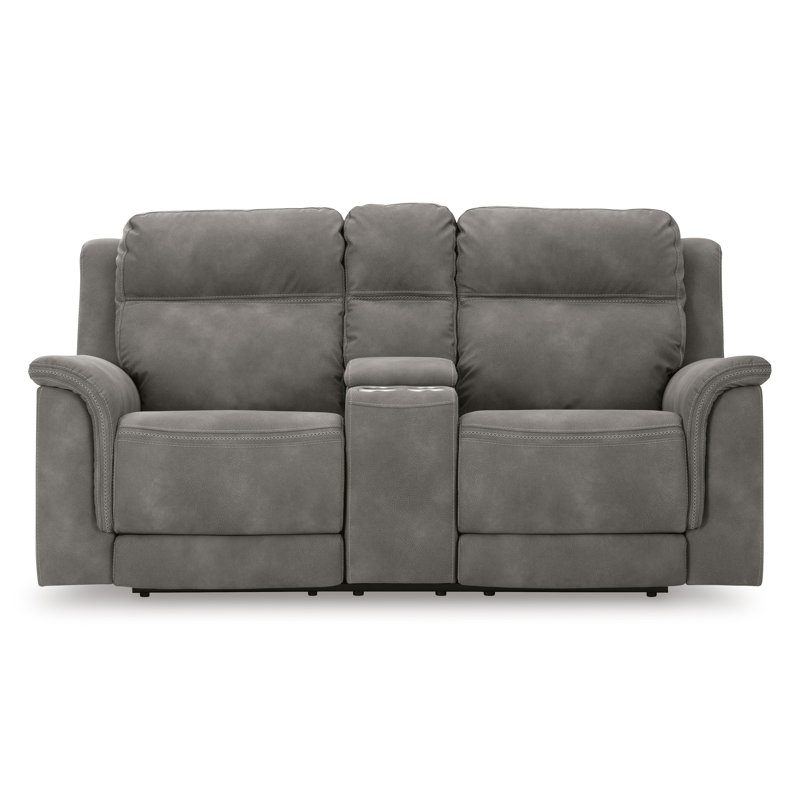 Causeuse inclinable électrique avec console Brookley, Gris