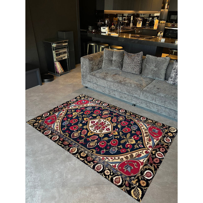 Tapis décoratif multicolore Paris, Rectangle 4 pi 11,06 po x 9 pi 10,11 po