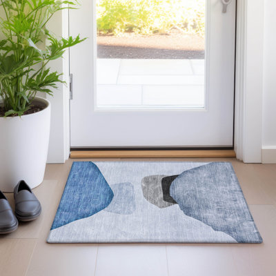 Korsen Washable Abstract Indoor / Outdoor Rug