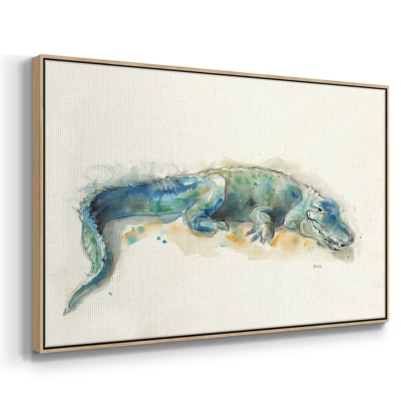 Retreating intérieur - reproduction de cadre flottant sur toile, H 27 po x l 41 po x P 2 po, Bois naturel