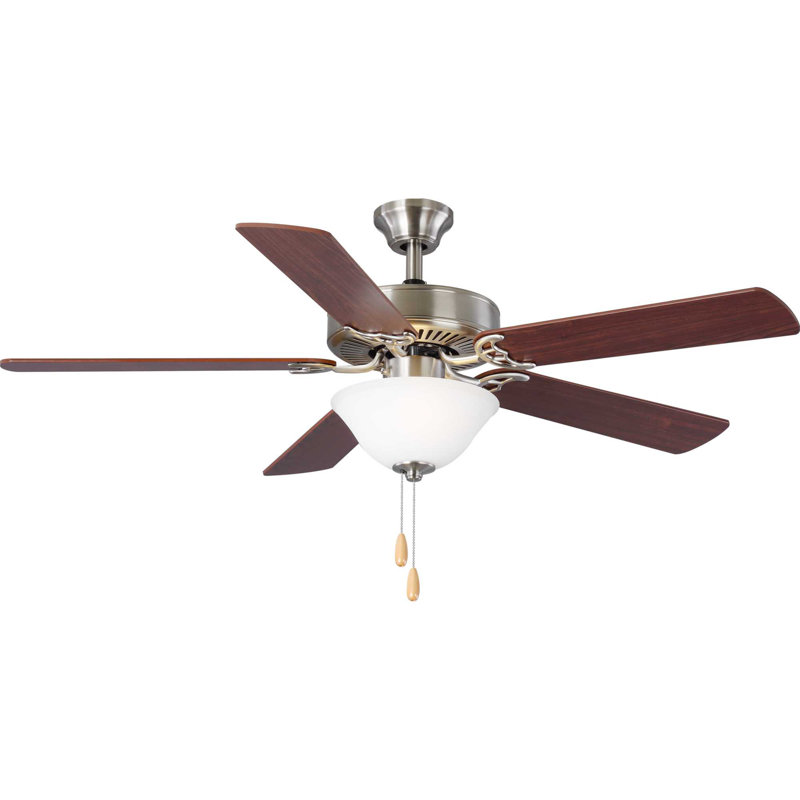 Builder Fan 52 " Ceiling Fan with Light Kit, Walnut