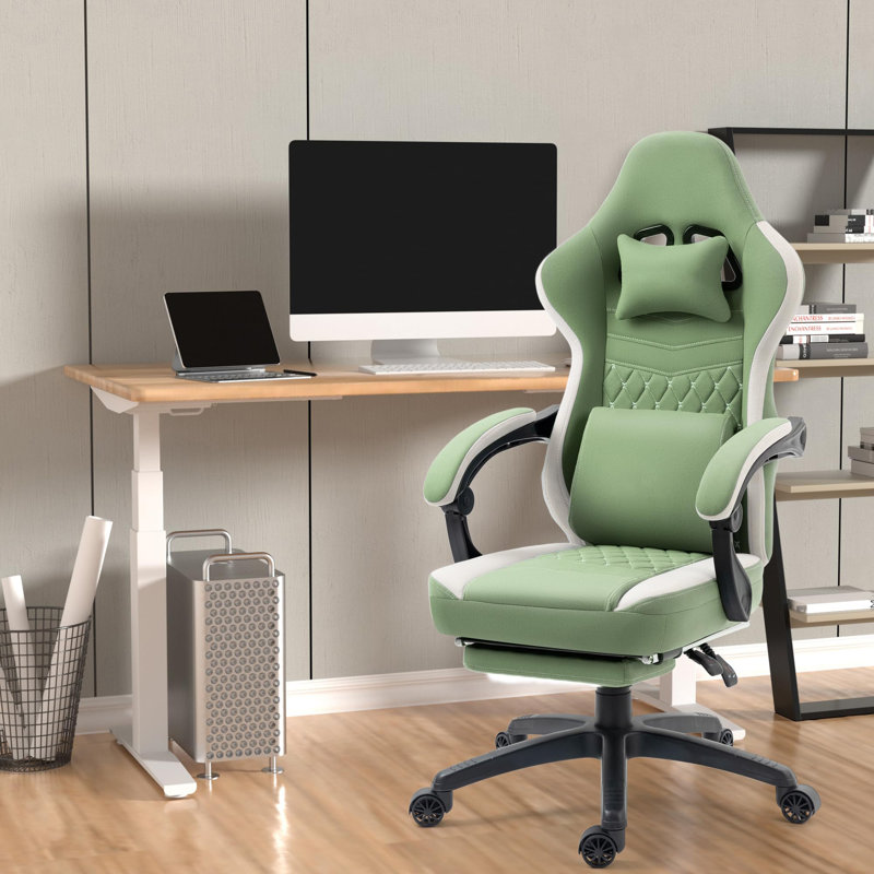 Fabric Computer Chair with Pocket Spring Cushion, Green