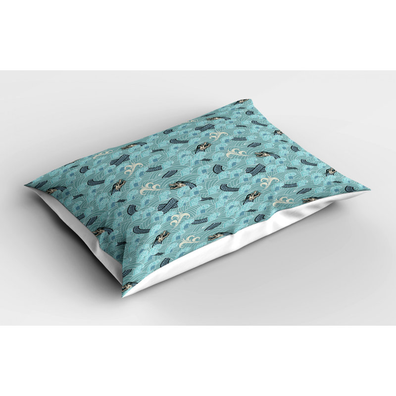Tea Polyester Machine Printed Sham Set, Twin