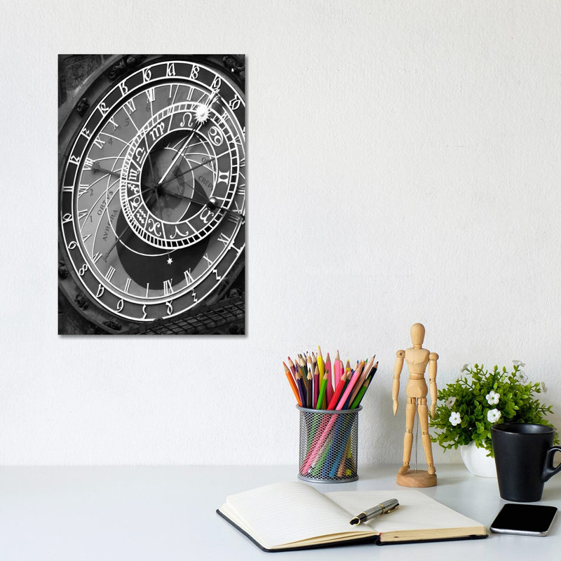 Astronomic Watch Praha 11 by Moises Levy - Wrapped Canvas Print, 20.32 cm H x 30.48 cm W