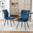 Chenille Upholstered Dining Chairs Metal Frame Side Chairs With Backrest For Kitchen Dining Room-1681846094-1681846090