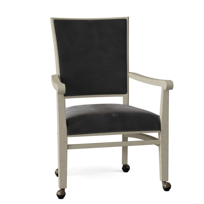 Selby Upholstered King Louis Back Arm Chair, 9953 Mink, Almond Buff