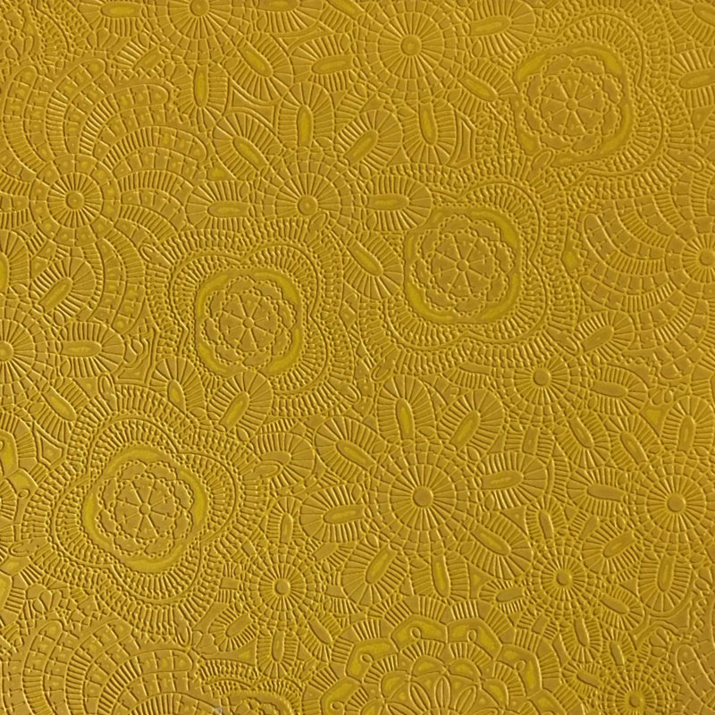 Coachella-Camden Embossed Vinyl Fabric, Curry