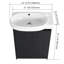 Meuble-lavabo autoportant de 23 po avec lavabo et portes à fermeture douce-807075793